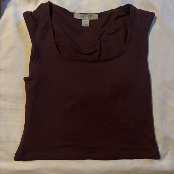 All Saints Tamie Tank (Maroon) Size 4 / S - Picture 2 of 4
